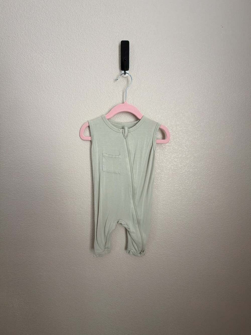 Kyte BABY Zippered Sleeveless Romper in Basil